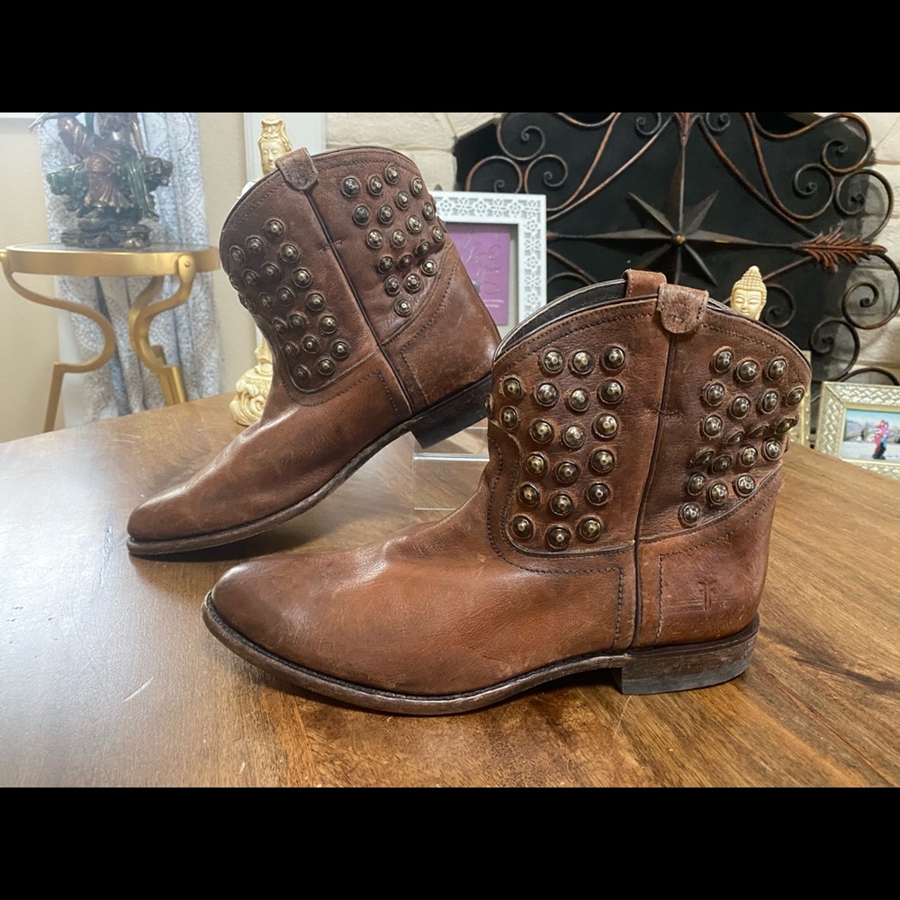 Frye Wyatt Disc Cognac 11 Worn 1 X